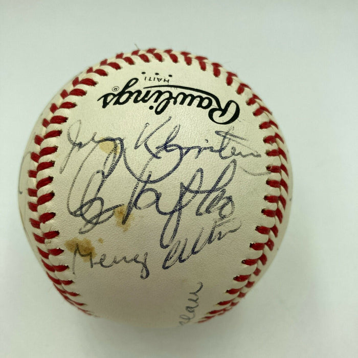 Chicago Cubs Legends Multi Signed Baseball 17 Sigs With Ron Santo JSA COA