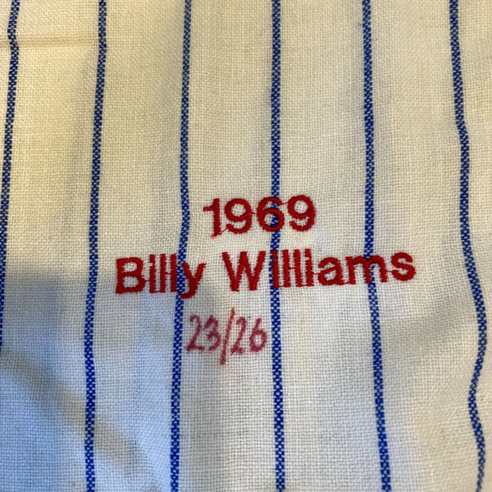 Beautiful Billy Williams Signed Heavily Inscribed STATS Chicago Cubs Jersey UDA