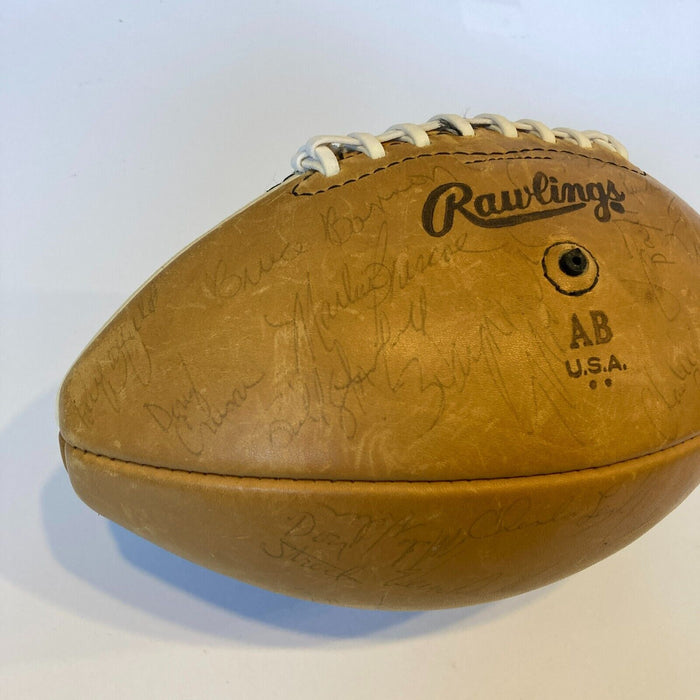1973 Miami Dolphins Team Signed Vintage Rawlings Football 40+ Sigs JSA COA