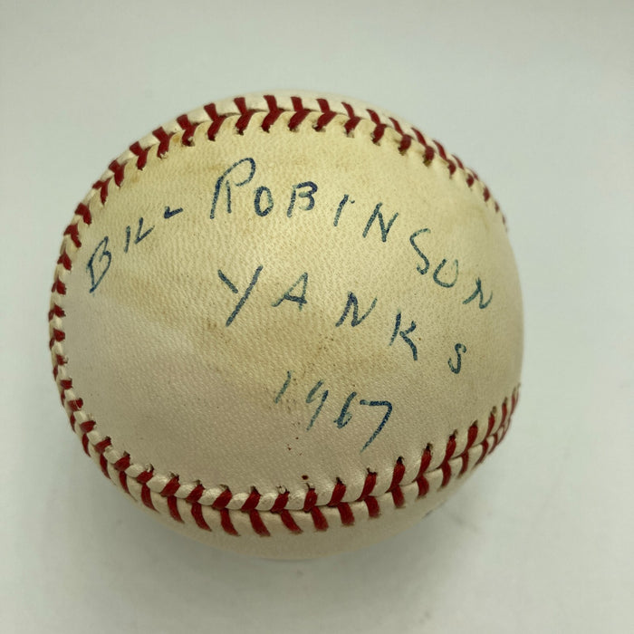 Bill Robinson Signed Baseball New York Yankees JSA COA