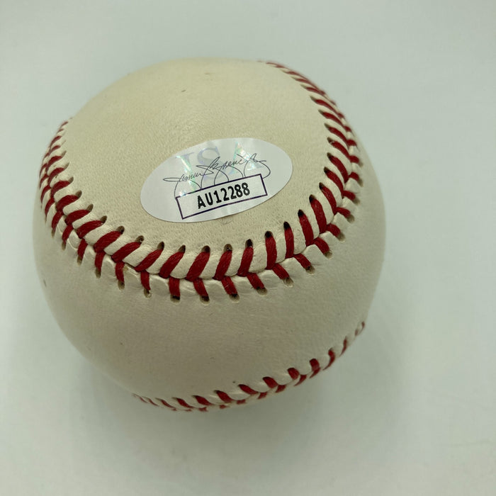 Johnny Lujack Signed Vintage American League Baseball Heisman Trophy Winner JSA