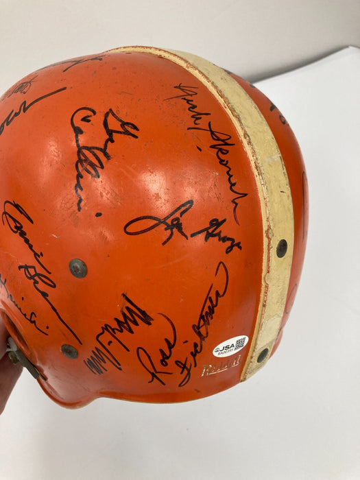 1964 Cleveland Browns Super Bowl Champs Team Signed Game Used Helmet JSA COA