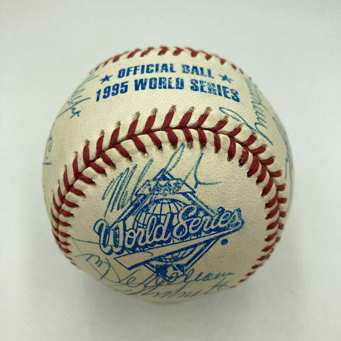1995 Atlanta Braves World Series Champs Team Signed W.S. Baseball 27 Sig JSA COA