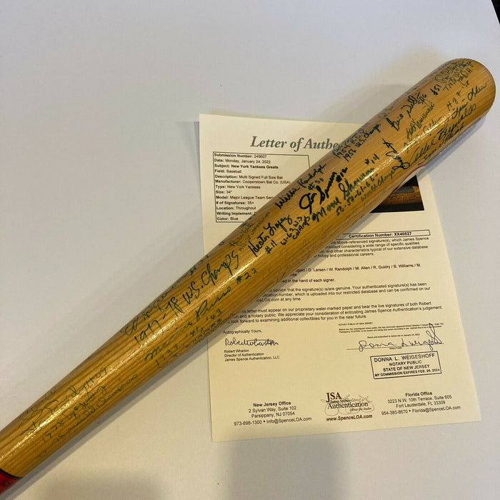 1950's New York Yankees Legends Multi Signed Baseball Bat 40+ Sigs JSA COA