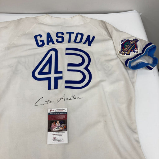 Cito Gaston Signed 1993 World Series Toronto Blue Jays Game Model Jersey JSA