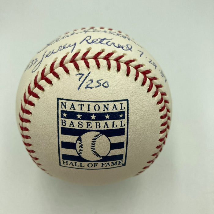 Steve Carlton #32 Retired 7-29-1989 Signed Hall Of Fame MLB Baseball JSA COA