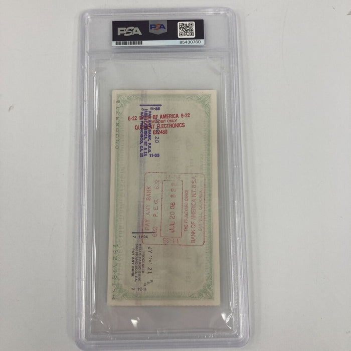 Steve Jobs Signed 1976 Apple Check PSA DNA Graded 10 GEM MINT