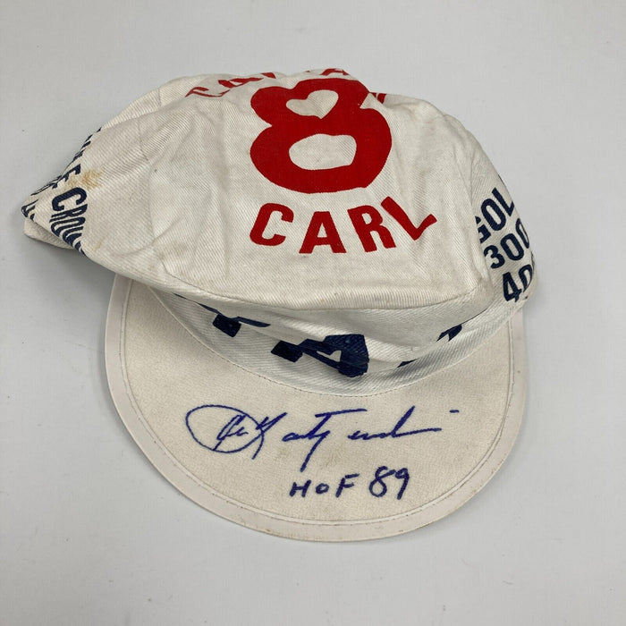 Carl Yastrzemski Signed Vintage 1983 Final Game Baseball Hat JSA COA