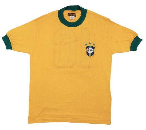 Pele Signed 1970 Brazil National Team Game Issued Jersey PSA DNA & SIA COA