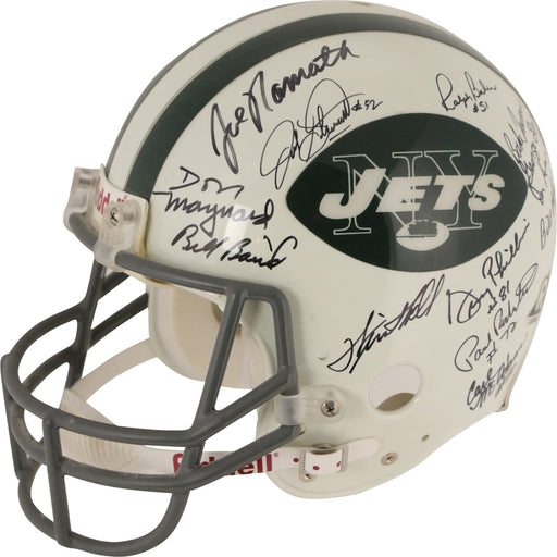 1969 New York Jets Super Bowl Champs Team Signed Authentic Game Helmet Steiner