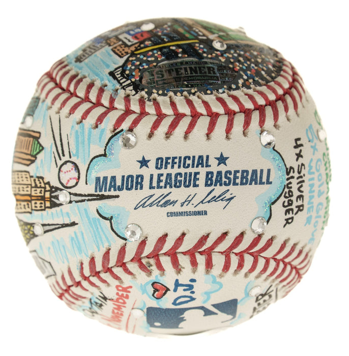 Derek Jeter Signed Charles Fazzino Hand Painted Pop Art Baseball MLB & Steiner
