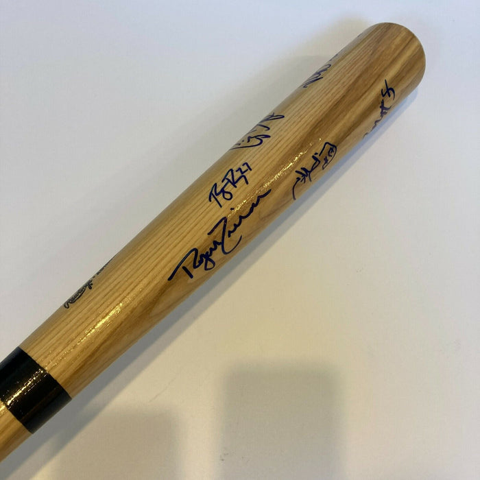 Joe Mauer David Wright 2000's Rookie Top Prospects Signed Bat JSA COA