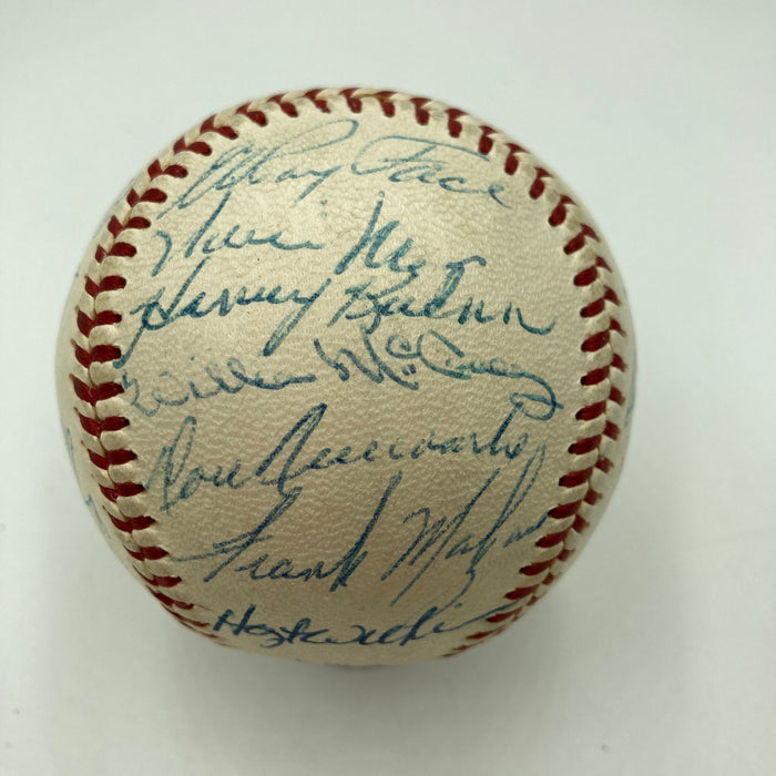 Mickey Mantle Willie Mays Hank Aaron 1960's HOF Multi Signed Baseball JSA COA