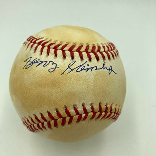 Henry Kimbro Signed Official Major League Baseball Negro League Legend JSA COA