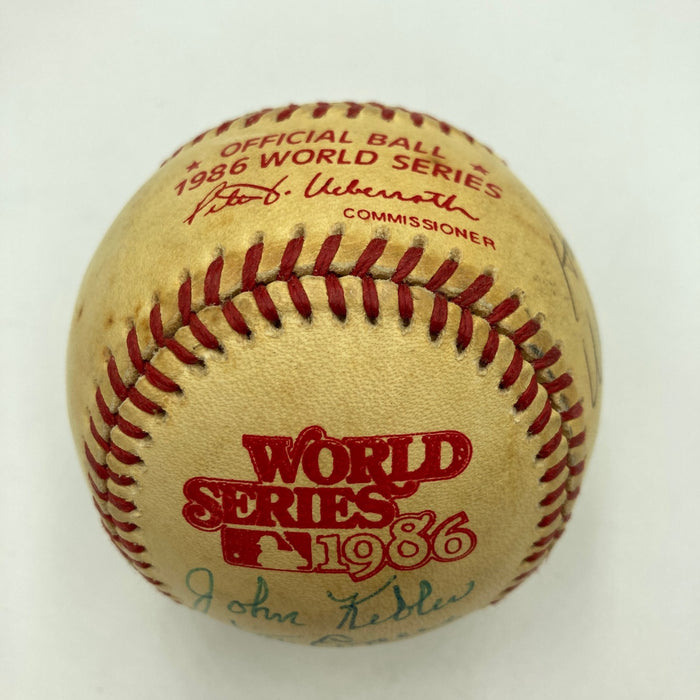 1986 World Series Umpires Multi Signed W.S. Game Baseball PSA DNA New York Mets