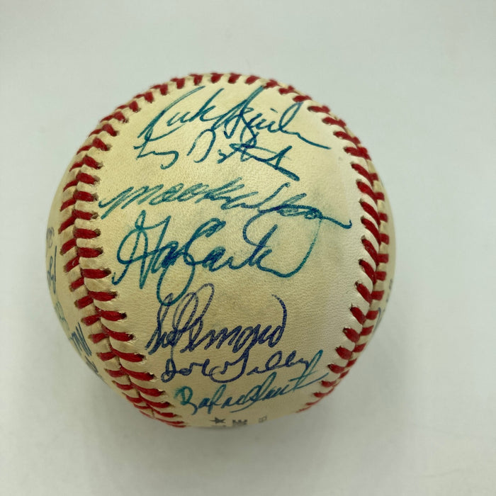 1986 New York Mets World Series Champs Team Signed Vintage NL Baseball JSA COA