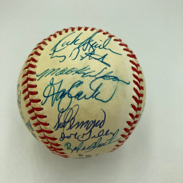 1986 New York Mets World Series Champs Team Signed Vintage NL Baseball JSA COA