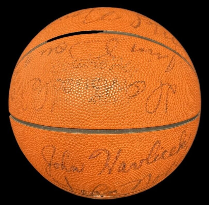 1961-62 Ohio State Buckeyes NCAA Champs Team Signed Basketball Bobby Knight JSA