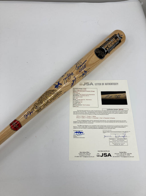2005 Chicago White Sox World Series Champs Team Signed Baseball Bat JSA COA