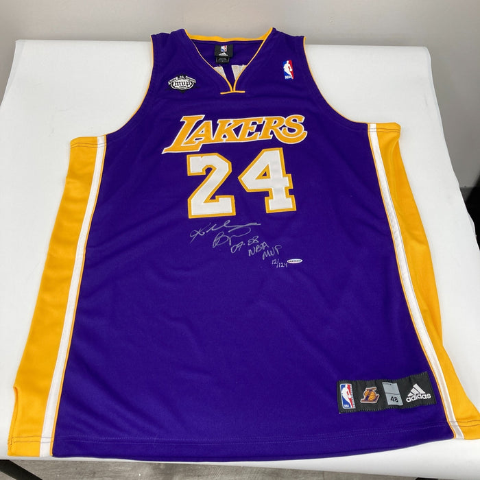 Kobe Bryant 2007-08 NBA MVP Signed Pro Cut Los Angeles Lakers Jersey UDA & BAS