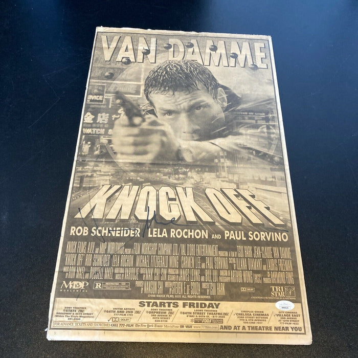 Jean-Claude Van Damme Signed Knock Off Large Movie Poster With JSA COA