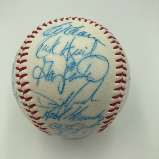 Vintage 1986 New York Mets World Series Champs Team Signed Baseball JSA COA