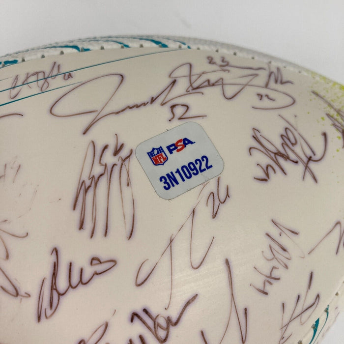 2017 Atlanta Falcons NFC Champs Team Signed Super Bowl LI Football PSA DNA COA