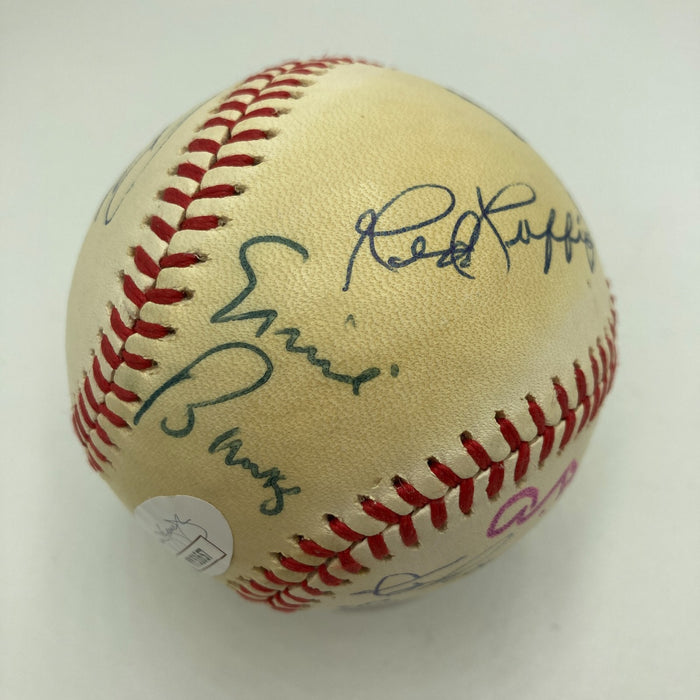 1970's HOF Multi Signed Baseball Red Ruffing Ernie Banks Earl Averill JSA