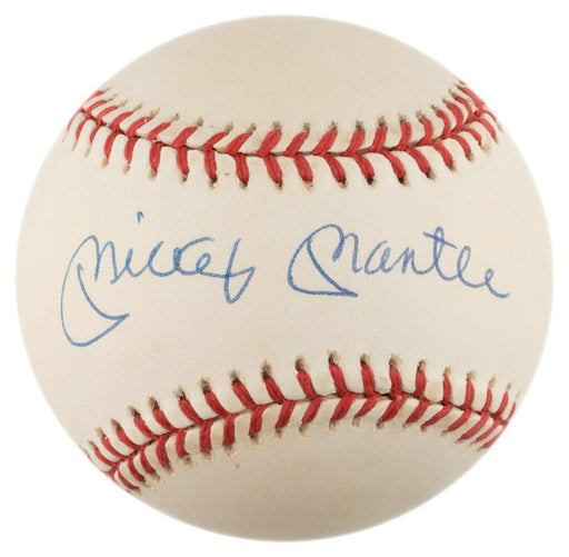 Mickey Mantle Signed American League Baseball PSA DNA Graded MINT 9