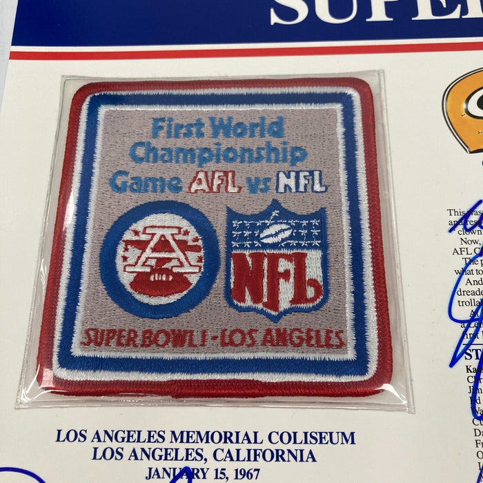 1966 Green Bay Packers Super Bowl Champs Team Signed Commemorative Patch JSA COA