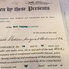 Rare 1923 August Belmont Jr. Signed Stock Certificate Belmont Stakes PSA DNA COA
