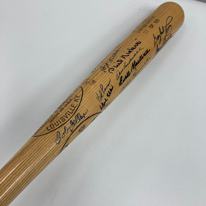 Beautiful No Hitter Pitchers Multi Signed Baseball Bat Sandy Koufax 26 Sigs JSA