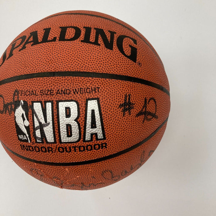 Wilt Chamberlain Abdul-Jabbar Magic Johnson Lakers Greats Signed Basketball PSA