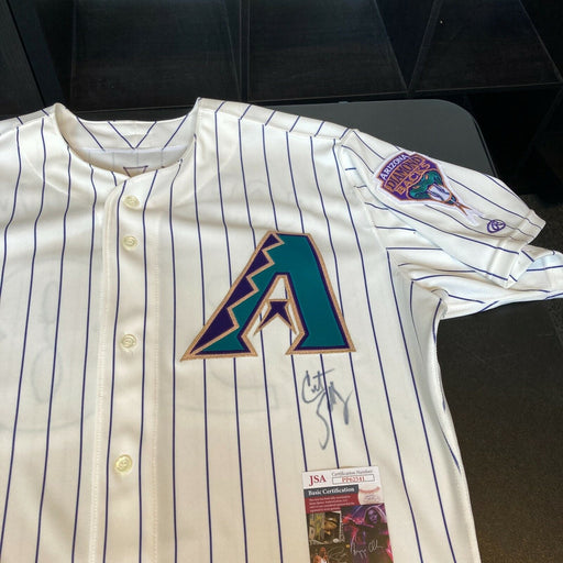 Curt Schilling Signed Authentic 2001 Arizona Diamondbacks Game Issued Jersey JSA