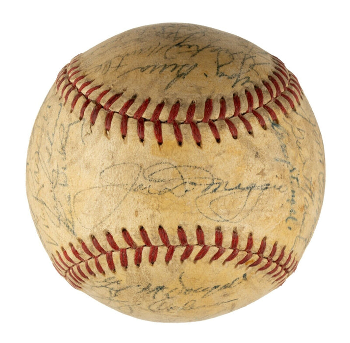 1951 Yankees World Series Champs Team Signed Baseball Mickey Mantle Rookie JSA