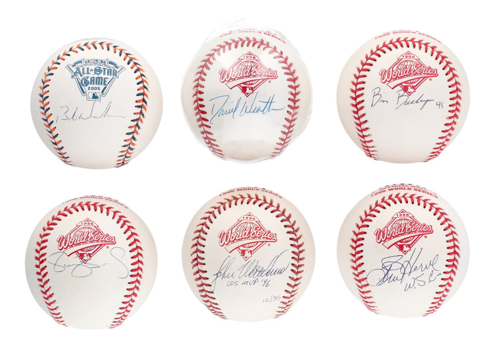 1996 New York Yankees WS Champs Team Signed Baseball Collection 54 Balls JSA COA