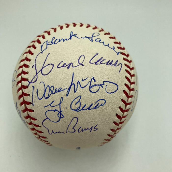 Willie Mays 70th Birthday Signed Baseball Hank Aaron Ernie Banks Stan Musial JSA