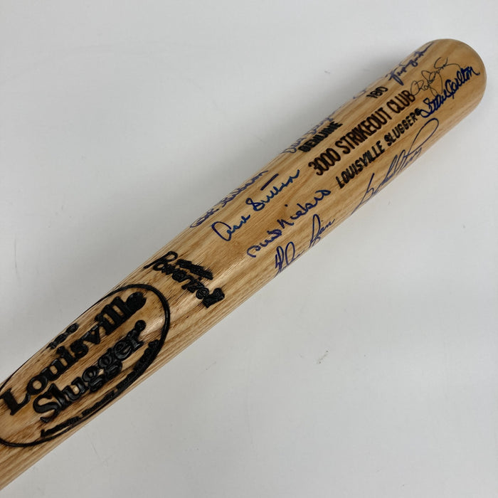 Nolan Ryan Tom Seaver  3,000 Strikeout Club Signed Baseball Bat Beckett COA