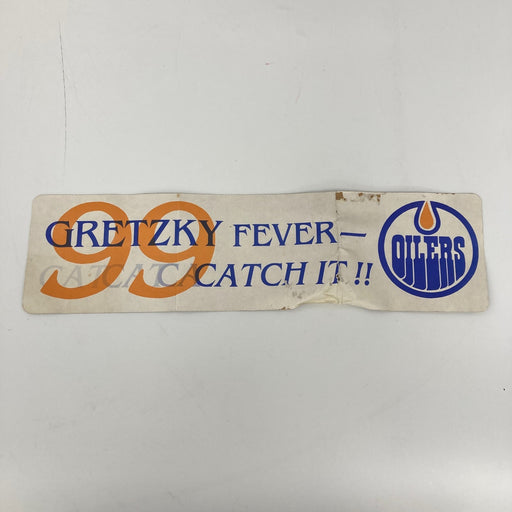 Wayne Gretzky Vintage 1980s Edmonton Oilers Decal Sticker Gretzky Fever Catch It