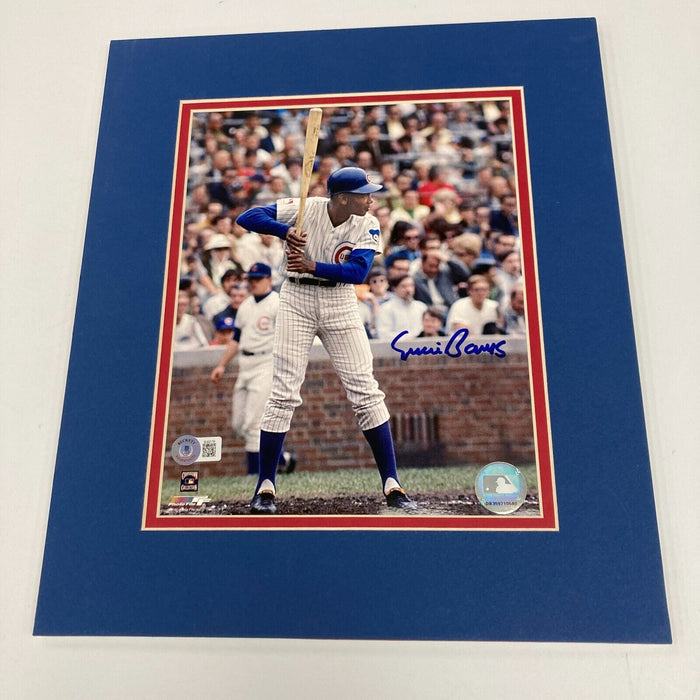 Ernie Banks Signed Autographed 8x10 Matted Photo Beckett Certified