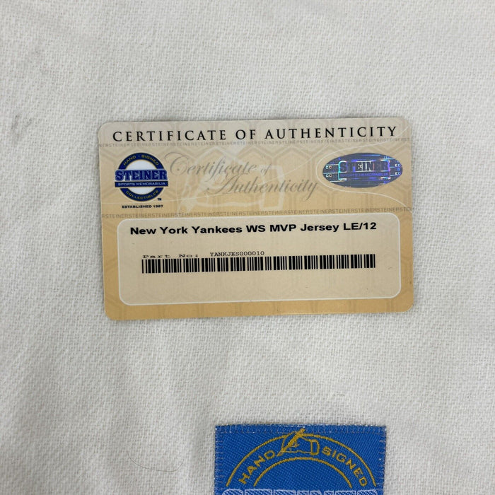 Derek Jeter New York Yankees World Series MVP's Signed Jersey Steiner COA