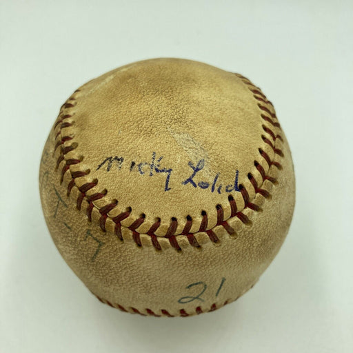 Mickey Lolich Signed Career Win No. 162 Final Out Game Used Baseball Beckett COA