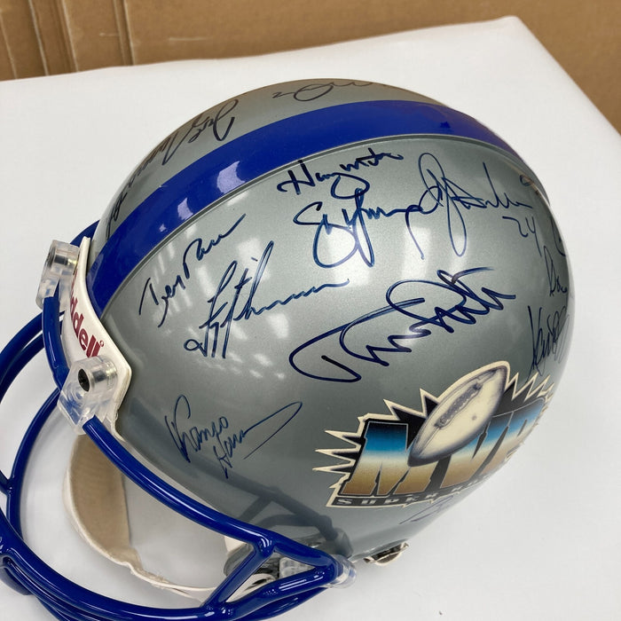 Beautiful Super Bowl MVP's Signed Full Size Authentic Helmet 25 Sigs JSA COA