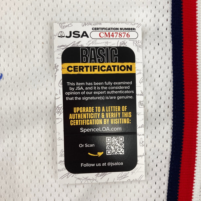 1992 Clyde Drexler Signed Game Used Team USA Olympics Jersey MEARS & JSA COA