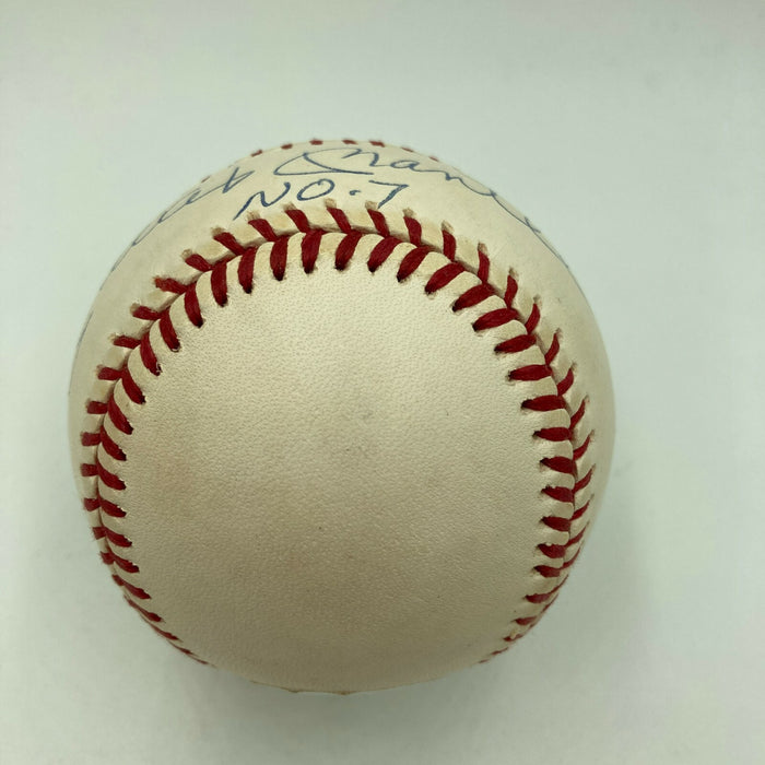 Mickey Mantle No. 7 Signed American League Baseball JSA Graded MINT 9