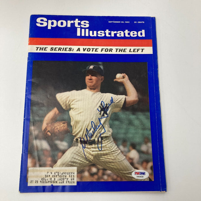 Whitey Ford Signed 1963 Sports Illustrated Magazine PSA DNA Certified