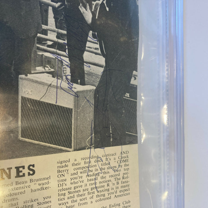 Mick Jagger Keith Richards The Rolling Stones Band Signed 1960's Photo Beckett