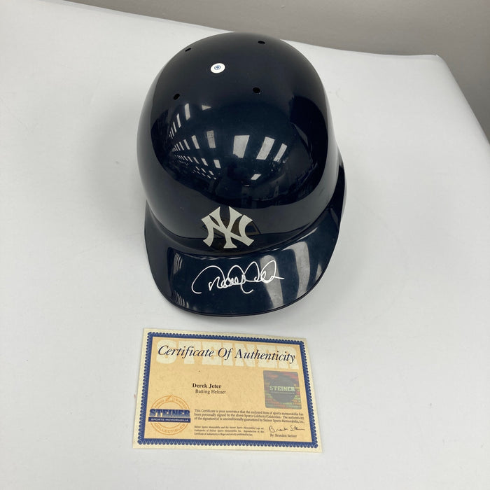 Derek Jeter Rookie Signed New York Yankees Game Model Helmet Steiner COA