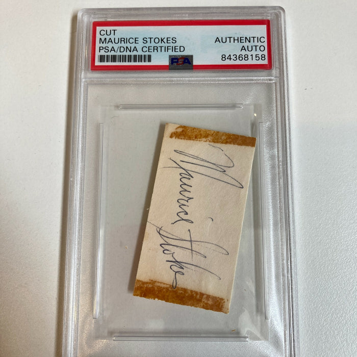 Maurice Stokes Dec. 1970 Signed Cut Autograph PSA DNA COA NBA Hall Of Fame RARE