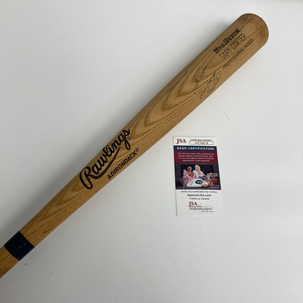 Gary Carter Signed Rawlings Game Issued Baseball Bat JSA COA